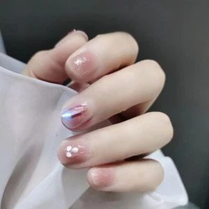 Kit de uñas artificiales autoadhesivas Press On Nails listo para pegar manicura 24 uds - Imagen 1 de 7