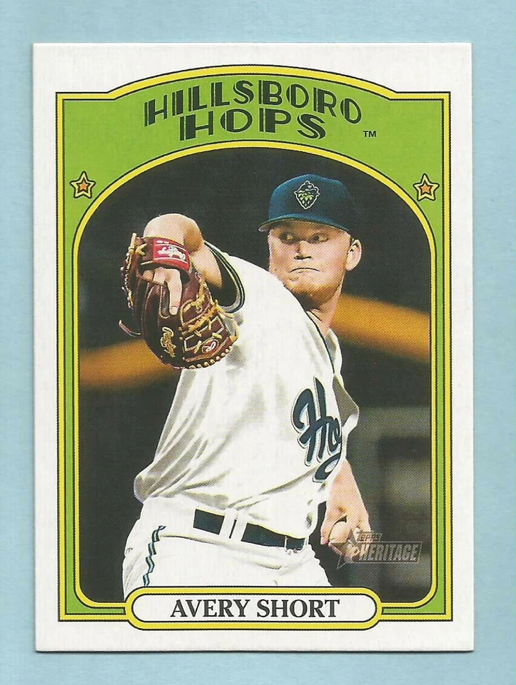 2021 Topps Heritage Minor League Baseball Avery Short #46 PACK FRESH! - Image 1 of 1