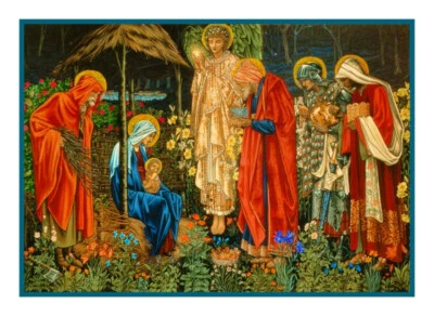 William Morris's Adoration of the Magi Religious Counted Cross Stitch Pattern - Image 1 of 4