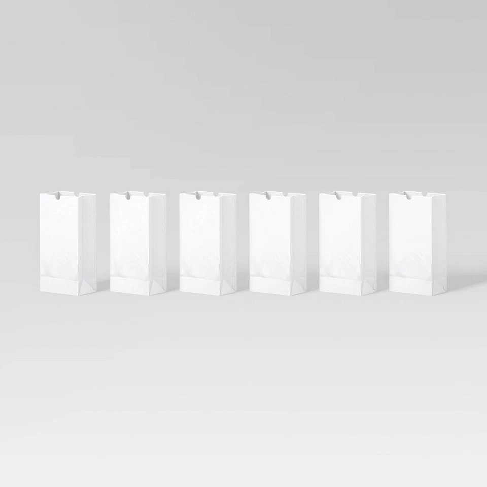 Nuevas bolsas luminarias Sun Squad interiores/exteriores blancas reutilizables resina 6pk Foto 1 de 1