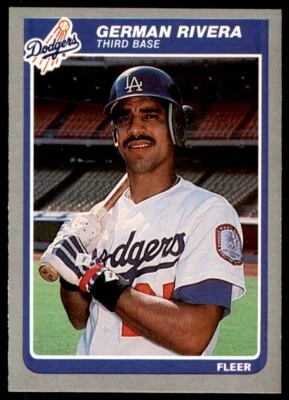 1985 Fleer - German Rivera #382 Los Angeles Dodgers Baseball Card - Image 1 of 2