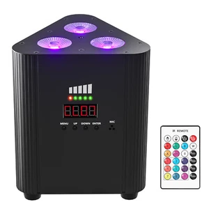 4IN1 RGBW LED Rechargeable Wireless DMX512 Par Light Party DJ KTV Disco Show - Picture 1 of 8