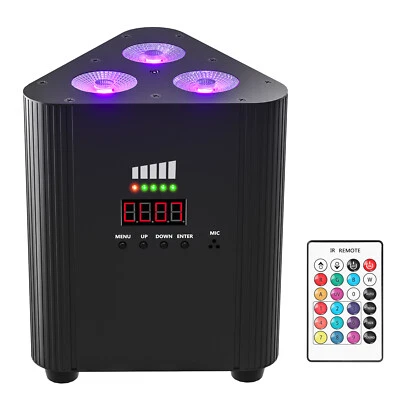 4IN1 RGBW LED Rechargeable Wireless DMX512 Par Light Party DJ KTV Disco Show - Image 1 of 4