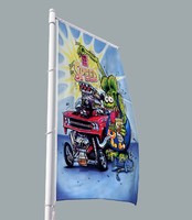 BUILD FOR SPEED CAR Flag Rat Fink 3'x5' Hot Rod Style Man Cave Garage Vertical