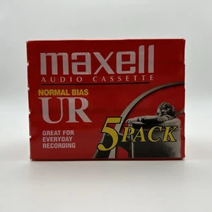 Maxell Audio Cassette Bias Normale UR-90 90 Minuti Confezione da 5 NUOVO SIGILLATO - Foto 1 di 6