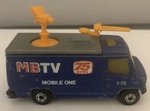 Vintage Matchbox 1989 News Van MBTV Blue - Picture 1 of 5