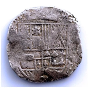 SC. Spain-Felipe III 8 Reales Macuquina 1601 Sevilla. Plata 26,6 g. ESCASA - Picture 1 of 3