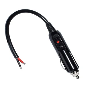 12V-24V Auto 10A Male Car Cigarette Lighter LED Socket Plug Connector Adapter - Picture 1 of 6