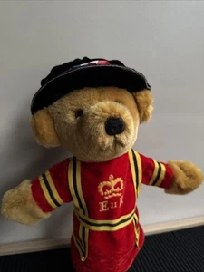 Merrythought UK Hand Puppet Plush Beefeater Queens Uniform Teddy Bear VGUC 12in - Picture 1 of 13