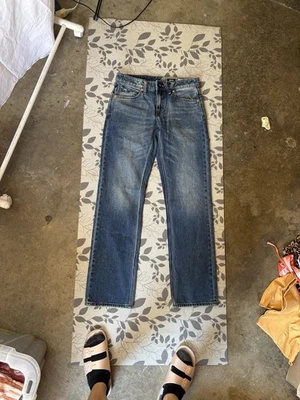 Volcom Solver Jeans Mens 28x30 Blue Dark Wash Modern Fit Straight Leg Casual - Image 1 of 4