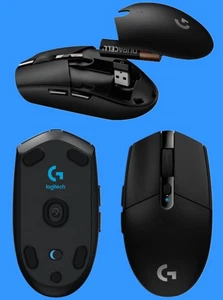 Logitech G305 LIGHTSPEED Wireless Gaming Mouse HERO 12K Sensor, 12,000 DPI Black - Picture 1 of 22