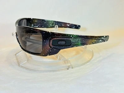Custom Oakley Batwolf Galaxy ColorShift Sunglasses with Black Mirror Lenses - Image 1 of 4