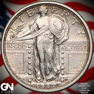1917 S TYPE 1 Standing Liberty Quarter A9765 - Image 1 of 2