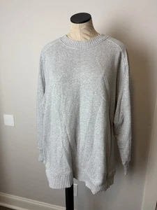 Aerie Oversized Sweatshirt Medium Heather Gray Cozy Comfy - Picture 1 of 9