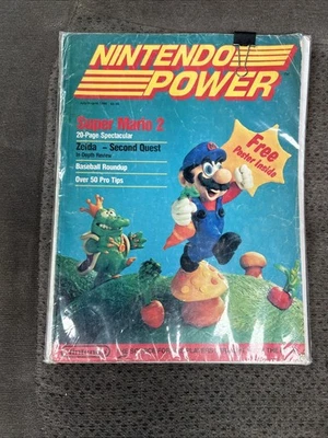Первый журнал Nintendo Power премьер-выпуск 1 Super Mario 2 с плакатом винтажный 1988 - Изображение 1 из 3