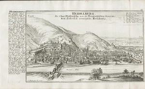 Heidelberg Neckar Baden Württemberg Bodenehr grabado grabado grabado en cobre 1720 - Imagen 1 de 1