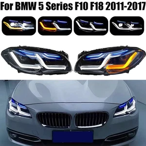2Pcs LED Front Headlights Assembly Upgrade For BMW 5 Series F10 F18 2011-2017 - Picture 1 of 17