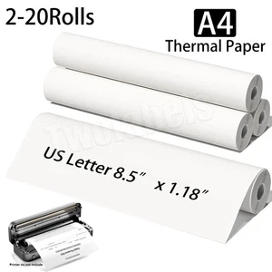 2-20 rolek papieru termicznego 8,5"x11" US Letter Hurtownia kompatybilny z M08F M832 - Zdjęcie 1 z 11
