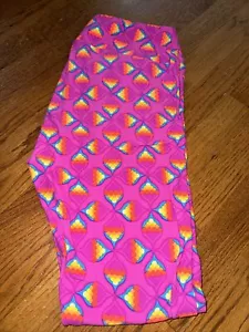 Lularoe TC Tall Curvy Fuchsia Bubblegum Pink Bright Neon Jeggings Leggings💗224 - Picture 1 of 3
