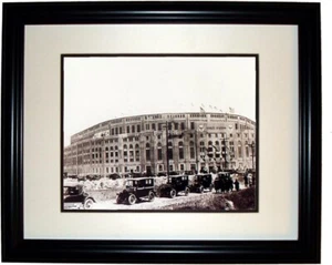 Foto 8x10 del Yankee Stadium 1923 en marco negro doble enmarañado de 11x14 - Imagen 1 de 1