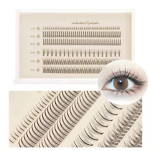 False Eyelashes Individual Lashes 220 Clusters Natural Eyelash Extension Kit DIY - Picture 1 of 4