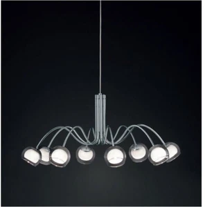 Weiß Chrom Durchsichtig Moderne Leuchter Kronleuchter 2720lm 8x3,3W/LED - Bild 1 von 1