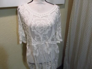 Item 1717- Maternity Dress White Lace Large - Picture 1 of 6