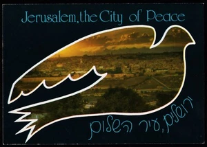 Jerusalem City Of Peace Israel Postcard - Picture 1 of 2
