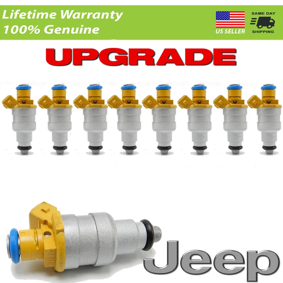 Inyectores de combustible X8 OEM SIEMENS JEEP Grand Cherokee 1993-1994 5,2 L V8 Foto 1 de 1