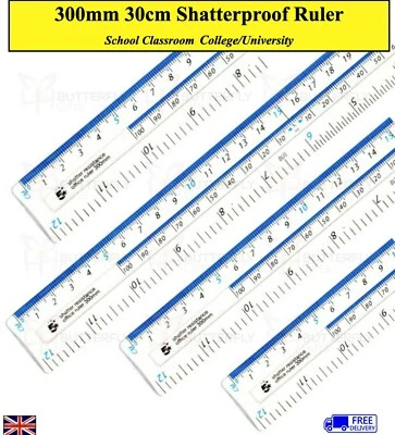 Flexible Bendy Ruler 30cm 300mm Flexi Office School Stationary Shatterproof rule - Image 1 of 2