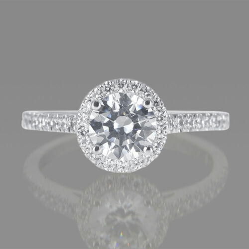 1 2/3 CT Jewelry Diamond Engagement Ring Round Cut F/SI1 18K Yellow Gold