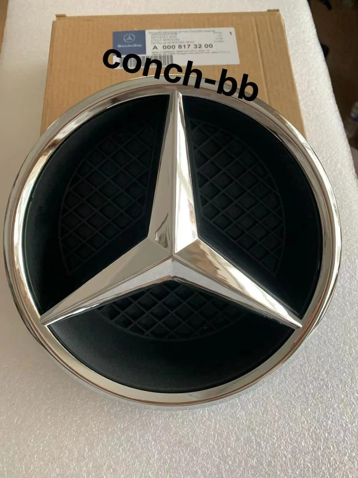 FRONT GRILLE STAR Badge & Base For MERCEDES-BENZ E Class W213 W238 2016+ Chrome
