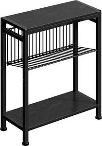 Narrow Side Table End Table for Small Space, 3-Tier Nightstand Bedside Table - Picture 1 of 3