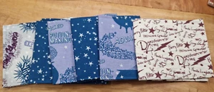 HARRY POTTER 6 FAT QUARTERS - 100%COTTON - Picture 1 of 5