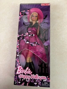 2009 Target Happy Halloween Witch Pink Hat & Bat Dress Barbie Doll ~ MIB/NRFB! - Picture 1 of 6