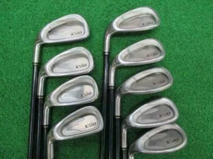 LEFT-HANDED DUNLOP XXIO 9PC GRAPHITE SHAFT R-FLEX CAVITY BACK IRONS SET GOLF - Picture 1 of 4