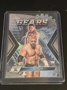 2025 TOPPS CHROME WWE SG-TH TRIPLE H SHIFTING GEARS DIE CUT BLACK REFRACTOR 7/10 - Picture 1 of 3