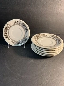 Lot of 7 Royal China Sussex Cavalier Jeannette Ironstone Saucers 6.25" USA - Picture 1 of 6