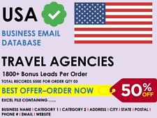 Agences de voyages américaines, base de données de courrier électronique, b2b, liste des agences de voyages, listes de courrier électronique