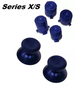 Blue Metal Aluminum ABXY Guide Thumbsticks Bullet Xbox Series X/S Controller - Picture 1 of 4