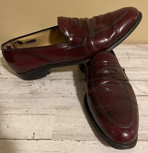 Mocasines Allen Edmonds Lexington Penny sin cordones borgoña/marrón talla 13A (88213) - Imagen 1 de 9