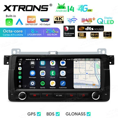 8G+256G Autoradio für BMW E46 M3 Rover 8,8" QLED Android 14 LTE 4G DSP GPS Navi - Bild 1 von 4