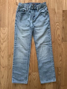 EUC Gap Kid Boys Original Straight Fit Light Blue Wash Jeans Sz 12 Slim - Picture 1 of 5