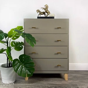 Four Drawer Chest of Drawers in Green Grey, Mid-Century - Picture 1 of 11