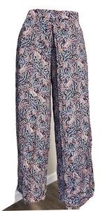 Hayden Los Angeles Boho Split Wide Leg Pants Sz L Paisley w/Pockets NICE! - Picture 1 of 8