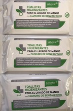 Lot 3 paquets de 30 lingettes médicales nettoyantes main SALUSTAR gel