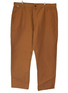 NEW Carhartt Flame Resistant Duck Work Dungaree Pants Brown HRC2 Size 42x32
