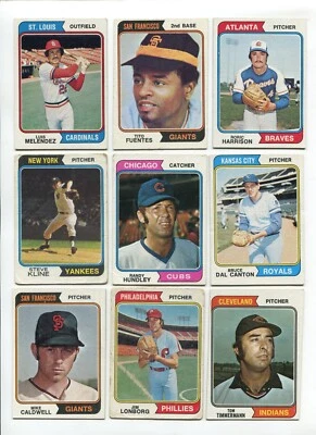 Лот из 27 карт Topps L - 1974: Бад Харрельсон, Тито Фуэнтес, Рэнди Хандли и т. д. - Изображение 1 из 4