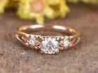 14K Rose Gold Plated 1Ct Lab Created Round Cut Diamond Women's Engagement Ring