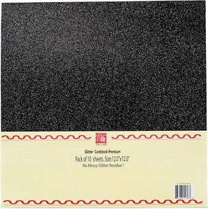 s Glitter Cardstock Paper,No-Shed Shimmer Glitter Paper, 12 Inch by 12 Inch, 10 - Picture 1 of 8